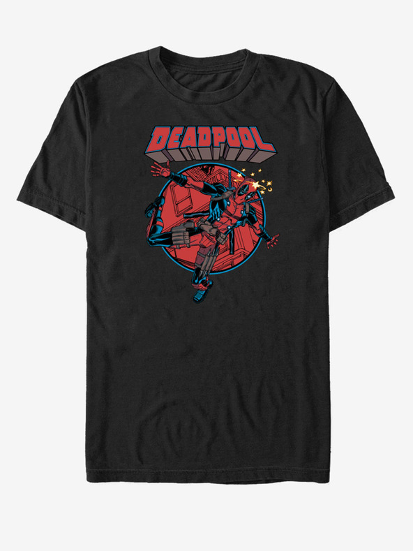ZOOT.Fan Schwarzes unisex T-Shirt Marvel Falling Dummy