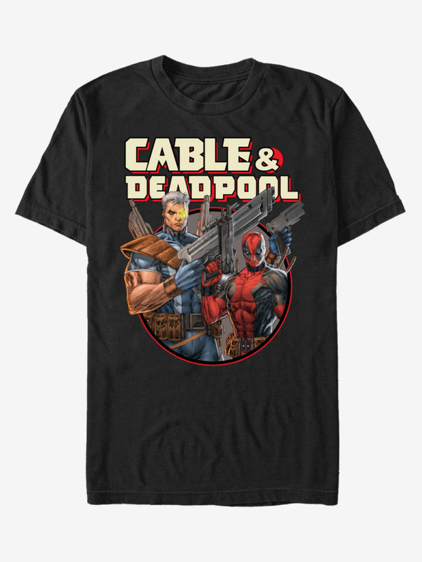 ZOOT.Fan Schwarzes Unisex-T-Shirt ZOOT.Fan Marvel Double Trouble