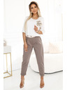 numoco Bequeme Bluse mit Blumenapplikation auf der Schulter Numoco