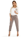 numoco Bequeme Bluse mit Blumenapplikation auf der Schulter Numoco