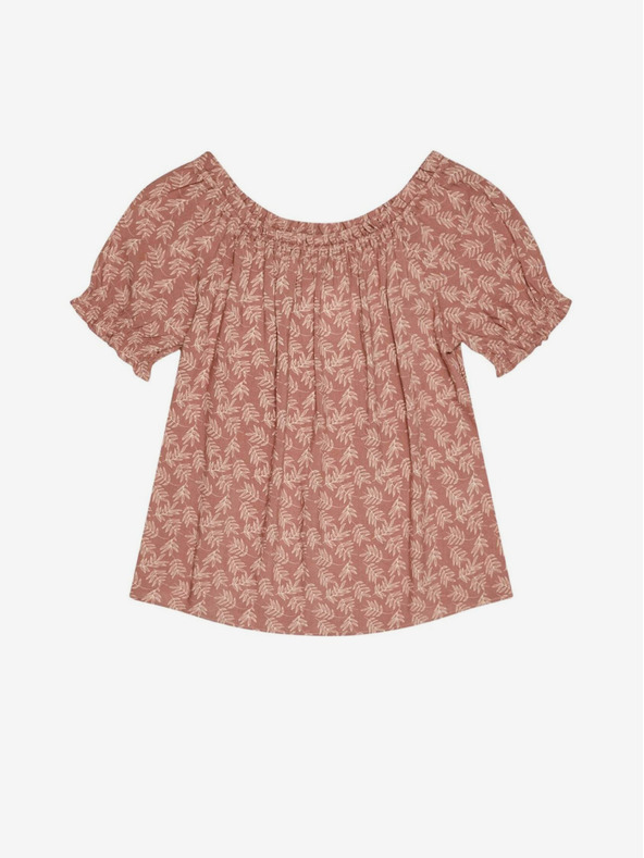 Moodo Braune Damenbluse mit Blumenmuster Moodo