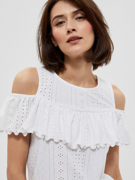 Moodo Weiß Damen Bluse Moodo