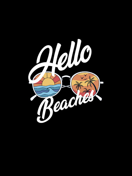 ZOOT.Original Schwarzes Damen-T-Shirt ZOOT.Original Hello beaches