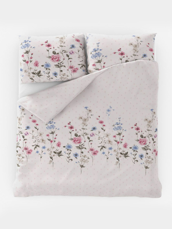 Kvalitex Französische Baumwollbettwäsche DELUX 200x200, 70x90cm LOUKA rosa