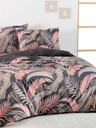 Kvalitex Klassische Baumwollbettwäsche DELUX 140x200, 70x90cm PALMA grau