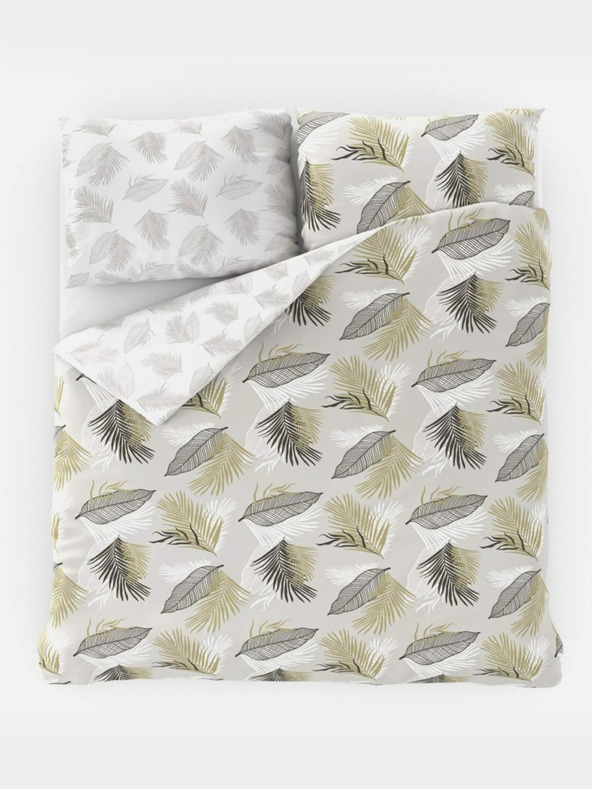 Kvalitex Französische Baumwollbettwäsche DELUX 220x200, 70x90cm SANEL grau