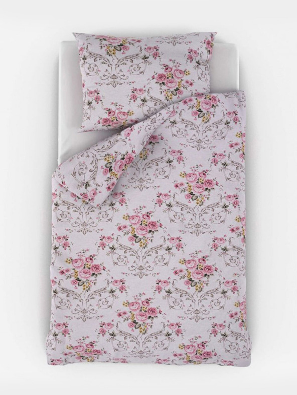 Kvalitex Französische Baumwollbettwäsche PROVENCE COLLECTION 200x200, 70x90cm CLER rosa