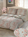 Kvalitex Baumwollbettwäsche Provence Collection 220x200, 70x90cm Rosalie grün Qualitex