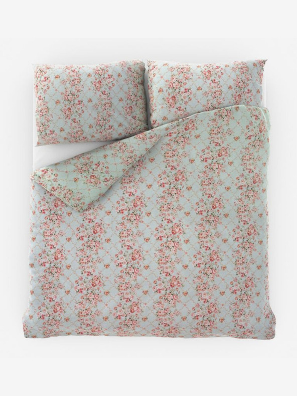 Kvalitex Baumwollbettwäsche Provence Collection 220x200, 70x90cm Rosalie grün Qualitex