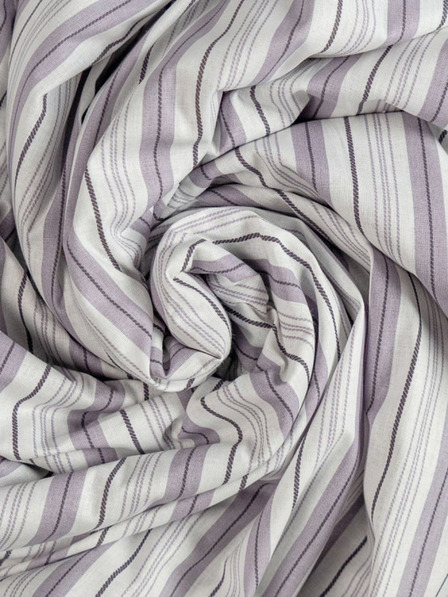 Kvalitex Baumwoll-Spannbettlaken 200x200cm violett gestreift Kvalitex