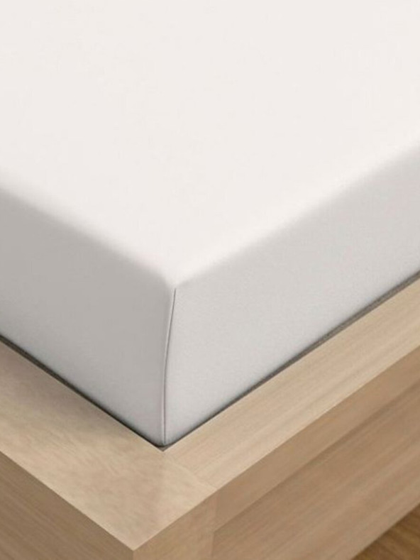 Kvalitex Jersey Einzelblatt mit Lycra 120x200cm weiß Kvalitex