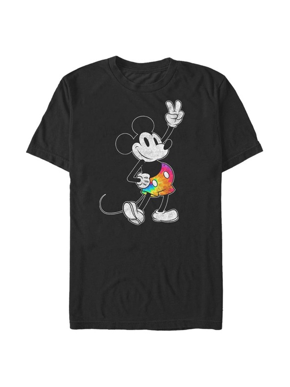 ZOOT.Fan Schwarzes Herren Disney Classics Tie Dye Mickey Stroked T-Shirt