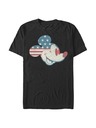 ZOOT.Fan Schwarzes Herren T-Shirt Disney Mickey Americana Flag Fill