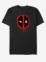 ZOOT.Fan Schwarzes Unisex-T-Shirt Marvel Deadpool Splatter Icon