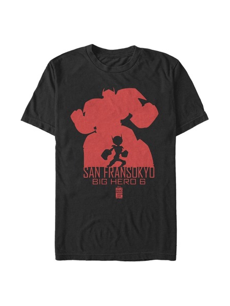 ZOOT.Fan Schwarzes Herren Disney Silhouette Baymax T-Shirt