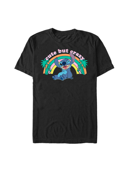 ZOOT.Fan Schwarzes T-Shirt Disney Kawaii Stitch