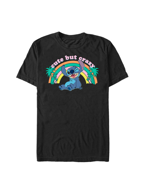 ZOOT.Fan Schwarzes T-Shirt Disney Kawaii Stitch