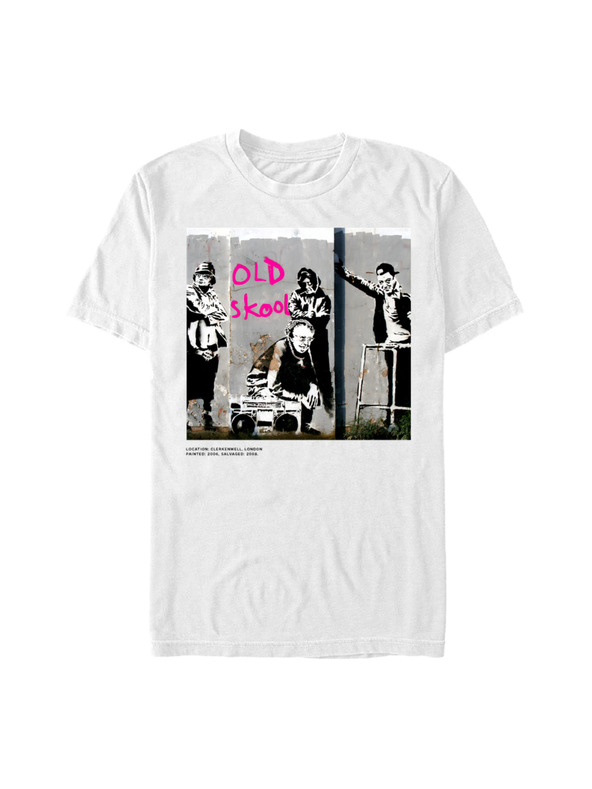 ZOOT.Fan Weißes T-shirt Banksy (Brandalised) Old Skool