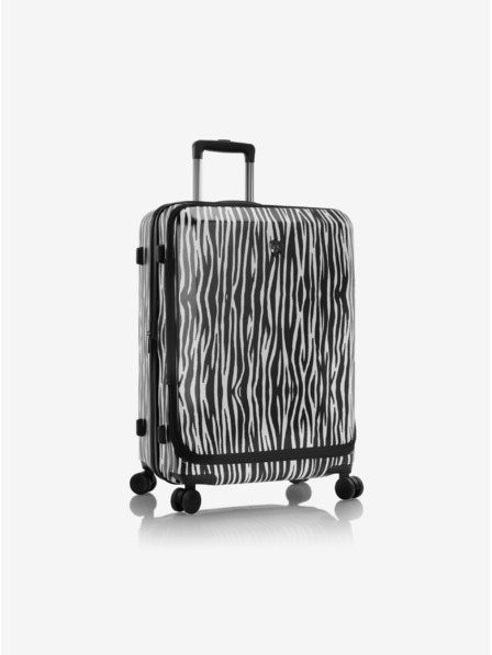 Heys Schwarz-weißer Reisekoffer mit Tiermuster Heys EZ Fashion M Zebra