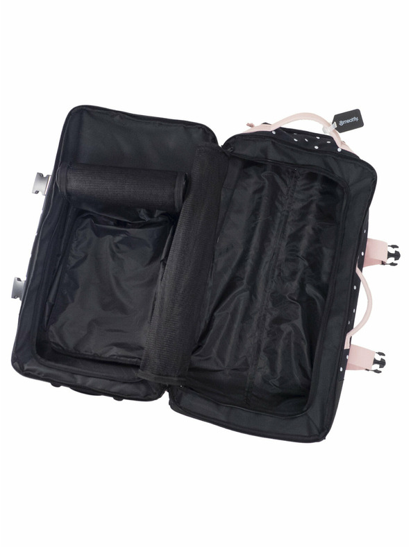 Meatfly Meatfly Koffer Contin White Dot / Powder Pink | Schwarz | Volumen 100 L