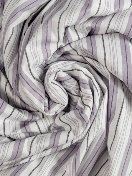 Kvalitex Baumwoll-Spannbettlaken 140x200cm lila gestreift Kvalitex