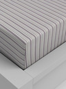 Kvalitex Baumwoll-Spannbettlaken 140x200cm lila gestreift Kvalitex
