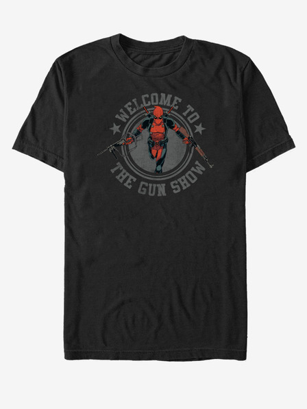 ZOOT.Fan Schwarzes Unisex-T-Shirt Marvel Gun Show