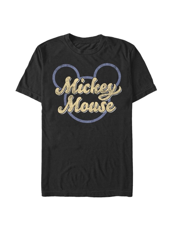 ZOOT.Fan Schwarzes Herren Disney Classics Mickey Script T-Shirt