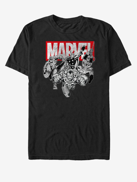ZOOT.Fan Schwarzes Unisex-T-Shirt Marvel IronMan Posen T-shirt