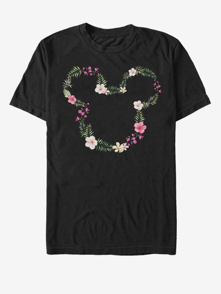 ZOOT.Fan Schwarzes Herren Disney Floral Mickey T-Shirt