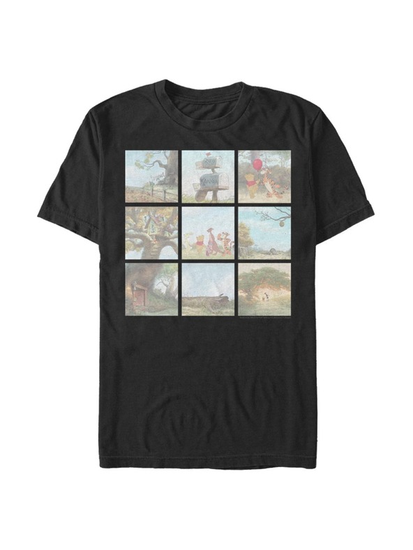 ZOOT.Fan Schwarzes Herren Disney Classics POOH SCENES T-Shirt