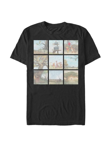 ZOOT.Fan Schwarzes Herren Disney Classics POOH SCENES T-Shirt