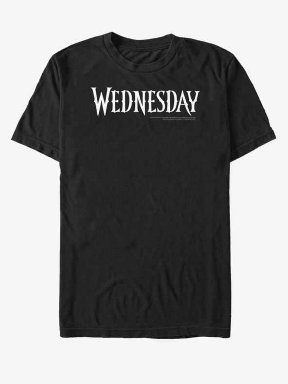 ZOOT.Fan Schwarzes Unisex-T-Shirt MGM Wednesday Logo