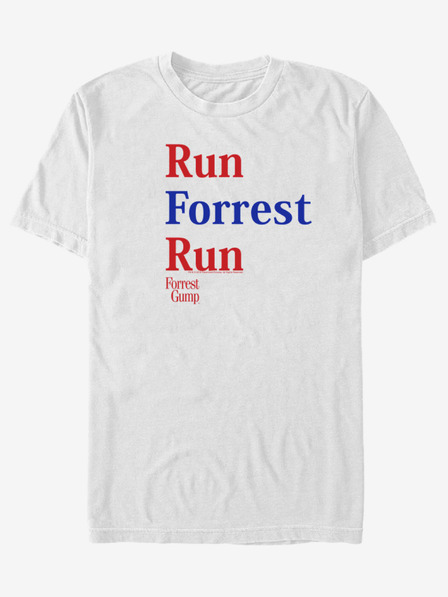ZOOT.Fan Weißes Unisex-T-Shirt ZOOT.Fan Paramount Run Forrest Rot Blau