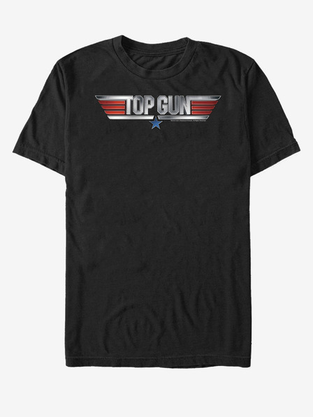 ZOOT.Fan Schwarzes Unisex T-Shirt Paramount Top Gun 3D Logo