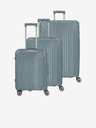 Travelite Dreier-Set Travelite Elvaa 4w S,M,L Reisekoffer in grau blau