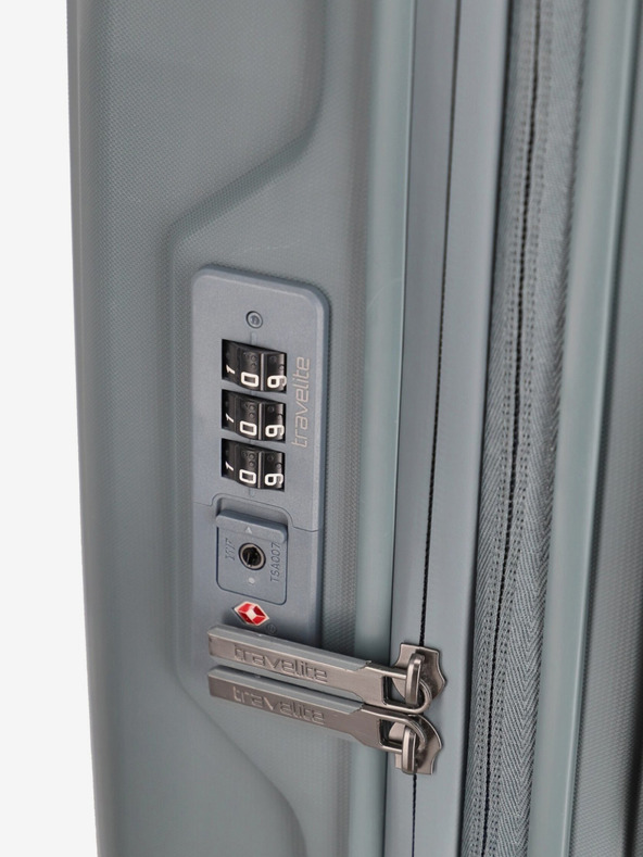 Travelite Dreier-Set Travelite Elvaa 4w S,M,L Reisekoffer in grau blau