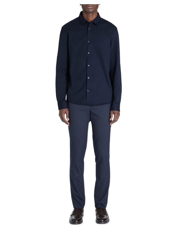 Celio Dunkelblaues Herrenhemd Celio Lajersey