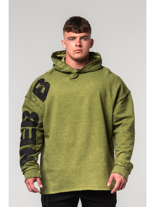 Nebbia Abgewaschener Oversized-Kapuzenpullover NO BS 371