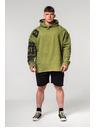 Nebbia Abgewaschener Oversized-Kapuzenpullover NO BS 371