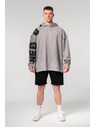 Nebbia Abgewaschener Oversized-Kapuzenpullover NO BS 371