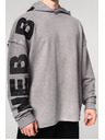 Nebbia Abgewaschener Oversized-Kapuzenpullover NO BS 371