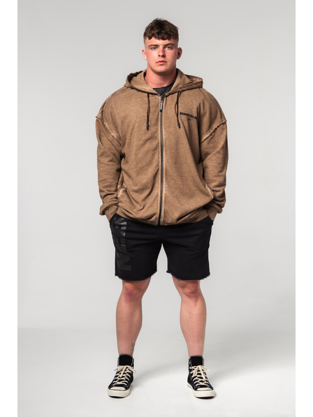 Nebbia Abgewaschenes Sweatshirt mit Reißverschluss GYM BRO 362
