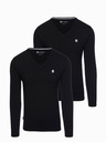 Ombre Clothing Herren Langarmset V-NECK - Mix 2er-Pack V3 Z87 Ombre Kleidung