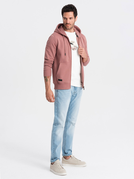 Ombre Clothing Herren Baumwoll-Sweatjacke BASIC Ombre Clothing