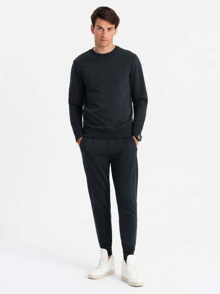 Ombre Clothing BASIC Herren Baumwoll-Hoodie BASIC schwarz Ombre Clothing