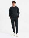 Ombre Clothing BASIC Herren Baumwoll-Hoodie BASIC schwarz Ombre Clothing