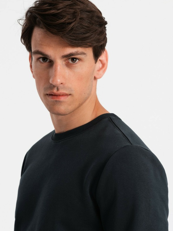 Ombre Clothing BASIC Herren Baumwoll-Hoodie BASIC schwarz Ombre Clothing