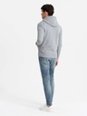 Ombre Clothing Herren Sweatshirt mit Kapuze und Aufnäher - grau V1 OM-SSZP-0140 Ombre Clothing