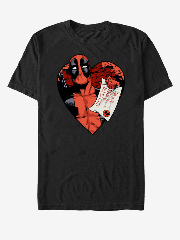 ZOOT.Fan Schwarzes Unisex Marvel Deadpool Listen-T-Shirt